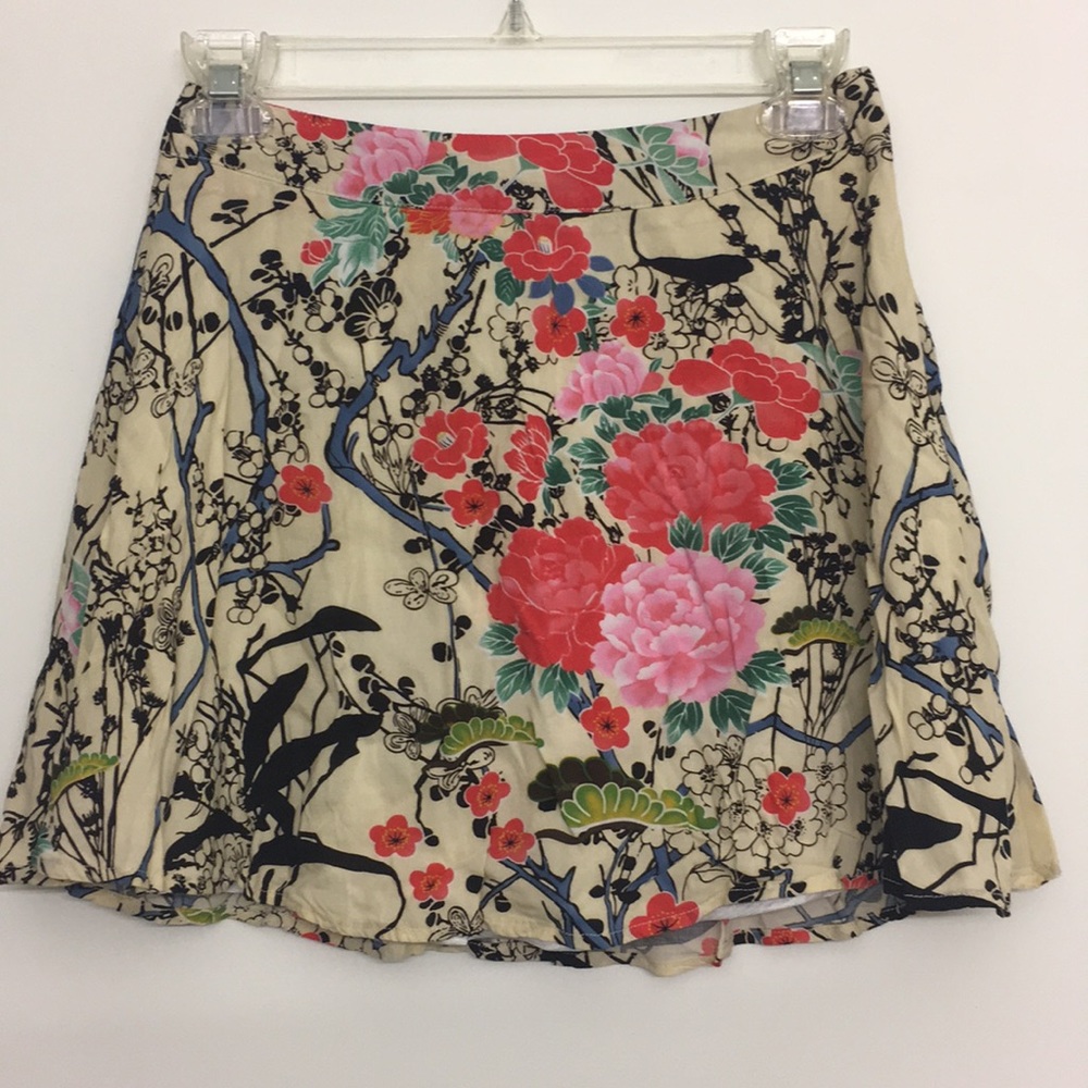 XS Japanese floral patterned skirt